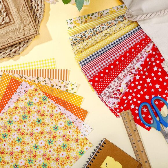 500 Pcs 4 x 4 Inch Cotton Fabric Squares Pre Cut Patchwork Quilting Fabric Bundl - Picture 5 of 5